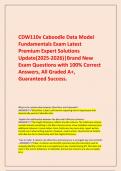   CDW110v Caboodle Data Model Fundamentals Exam Latest Premium Expert Solutions Update&lpar;2025-2026&rpar;&vert;Brand New Exam Questions with 100&percnt; Correct Answers&comma; All Graded A&plus;&comma; Guaranteed Success&period;