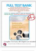 Test Bank for Bontrager&rsquo;s Textbook of Radiographic Positioning and related Anatomy&comma; 10th edition by John  Lampignano & Leslie E&period; Kendrick &vert; 9780323481885 &vert; All Chapters included &vert; LATEST