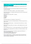 FOMT Block Study Guide Questions With Answers Graded A&plus; 2025&sol;2026