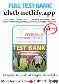 DOWNLOAD THE Test Bank for Essentials of Pediatric Nursing 4th Edition Kyle