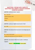 MILESTONE 2 RETAKE INFO COMPLETE QUESTIONS AND CORRECT DETAILED ANSWERS  &lpar;VERIFIED ANSWERS&rpar;