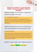 NMTCB PET COMPLETE QUESTIONS AND  CORRECT DETAILED ANSWERS &lpar;VERIFIED  ANSWERS&rpar;