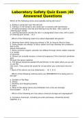 Laboratory Safety Quiz Exam &vert;40 Answered Questions
