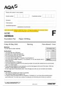 2023 AQA GCSE GERMAN 8668&sol;WF Paper 4 Writing Foundation Tier Question Paper & Mark scheme &lpar;Merged&rpar; June 2023 &lbrack;VERIFIED