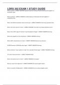 LDRS 302 EXAM 1 STUDY GUIDE 