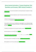 Army License instructors &sol; License Examiners Test  Questions and Answers 100&percnt; Solved&sol; Graded A&plus;