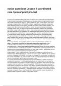 ncsbn questions Lesson 1 coordinated care &sol;quizes&sol; post&sol; pre-test NEWEST 2025&sol;2026 ACTUAL EXAM COMPLETE QUESTIONS AND CORRECT DETAILED ANSWERS &lpar;VERIFIED ANSWERS&rpar; &vert;ALREADY GRADED A&plus;&vert;&vert;BRAND NEW&excl;&excl;