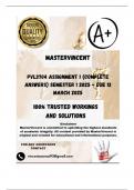 PVL3704 Assignment 1 &lpar;DETAILED ANSWERS&rpar; Semester 1 2025 - &semi; 100&percnt; TRUSTED Complete&comma; trusted solutions and explanations