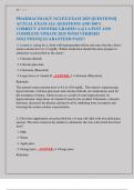 PHARMACOLOGY NCLEX EXAM 2025 QUESTIONS&vert;&vert;  ACTUAL EXAM ALL QUESTIONS AND 100&percnt;  CORRECT ANSWERS GRADED A&plus;&vert;&vert; LATEST AND  COMPLETE UPDATE 2025 WITH VERIFIED  SOLUTIONS&vert;&vert; GUARANTEED PASS&excl;&excl;