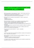 ENES 210 EXAM QUESTIONS AND ANSWERS ALL CORRECT 