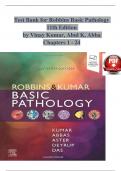 Test Bank for Robbins Basic Pathology 11th Edition by Vinay Kumar&comma;AbulmK&period;Abba Chapters 1-24