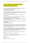 ACCT 402 Exam 2 QUESTIONS & ANSWERS&lpar;SCORED A&plus;&rpar;