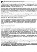 Rn pediatric nursing online practice 2023 a exam 2023 with ngn questions 2 versions each with rationales and 70 questions a&plus; grade
