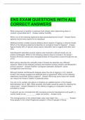  ENS EXAM QUESTIONS WITH ALL CORRECT ANSWERS 