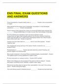 ENS FINAL EXAM QUESTIONS AND ANSWERS 