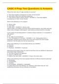 CADC II Prep Test Questions & Answers