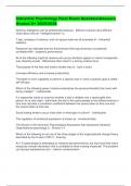 Industrial Psychology Final Exam Question&sol;Answers Graded A&plus; 2025&sol;2026 