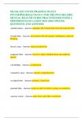 NR-546 ADVANCED PHARMACOLOGY PSYCHOPHARMACOLOGY FOR THE PSYCHIATRIC-MENTAL HEALTH NURSE PRACTITIONER WEEK 4 MIDTERM EXAM LATEST 2025-2026 UPDATE&vert; QUESTIONS AND ANSWERS