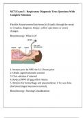 N275 Exam 3 - Respiratory Diagnostic Tests Questions With Complete Solutions