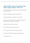 Alpha Chi Rho National Exam Study Guide With Complete Solutions &vert; 100&percnt; Pass