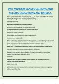 EVIT MIDTERM EXAM QUESTIONS AND  ACCURATE SOLUTIONS AND RATED A&period;