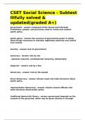 CSET Social Science - Subtest IIIfully solved & updated&lpar;graded A&plus;&rpar;&period;