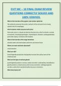 EVIT MC &ndash; 10 FINAL EXAM REVIEW  QUESTIONS CORRECTLY SOLVED AND  100&percnt; VERIFIED&period;
