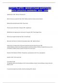STOTT PILATES - MISSED EXAM QUESTIONS WITH UPDATED ANSWERS  2025 - 2026