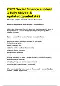 CSET Social Science subtest 1 fully solved & updated&lpar;graded A&plus;&rpar;