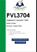 PVL3704 Assignment 1 &lpar;QUALITY ANSWERS&rpar; Semester 1 2025
