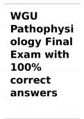 WGU Pathophysiology Final Exam with 100- correct answers