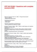 OTP 542 EXAM 1 Questions with complete solutions 2025&period;