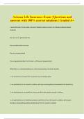 Arizona Life Insurance Exam &vert; Questions and answers with 100&percnt; correct solutions &vert; Graded A&plus;