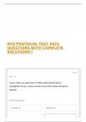 RFD PROTOCOL TEST 2025 QUESTIONS WITH COMPLETE SOLUTIONS&excl;&excl;