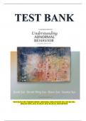 TEST BANK FOR UNDERSTANDING ABNORMAL BEHAVIOR BY SUE&comma; DAVID&comma; SUE&comma; DERALD WING CHAPTER 1-17