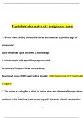 HESI Obstetrics&sol;Maternity Assignment Exam for 2024 new updated with correct questions and answer 2025