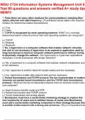 WGU C724 Information Systems Management Unit 5 Test 60 questions and answers verified A&plus; study tips NEW&excl;&excl;&excl;