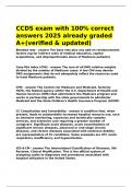 CCDS exam with 100- correct answers 2025 already graded A&plus;&lpar;verified & updated&rpar;