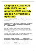Chapter 6 CCD CMOS with 100- correct answers 2025 already graded A&plus;&lpar;verified & updated&rpar;