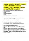 Digital Imaging & PACS Chapter 5 & 6 with 100- correct answers 2025 already graded A&plus;