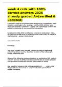 week 4 ccds with 100- correct answers 2025 already graded A&plus;&lpar;verified & updated&rpar;&period;