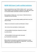 NURP 424 Exam 2 with verified solutions
