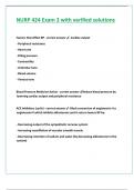 NURP 424 Exam 3 with verified solutions