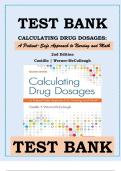 Test Bank for Calculating Drug Dosages&colon; A Patient-Safe Approach To Nursing And Math 2nd Edition&comma; 2e&comma; By Sandra Luz Martinez De Castillo And Maryanne Werner&comma; All Chapters 1-22 &vert; LATEST