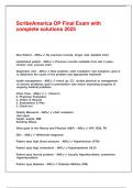 ScribeAmerica OP Final Exam with complete solutions 2025&period;