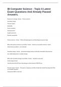 IB Computer Science - Topic 6 Latest Exam Questions And Already Passed Answers&period;