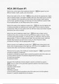 HCA 285 Exam &num;1 with verified correct answers 
