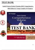 Test Bank - South-Western Federal Taxation 2025&sol;2026&colon; Comprehensive 48th Edition by &lpar;Young&rpar; &lpar;All Chapters 1 to 30 Covered&rpar; > Pdf File