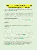 MPH   Bundled Exam Questions and CORRECT Answers