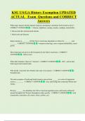 KSU US&sol;GA History Exemption UPDATED ACTUAL Exam Questions and CORRECT  Answers